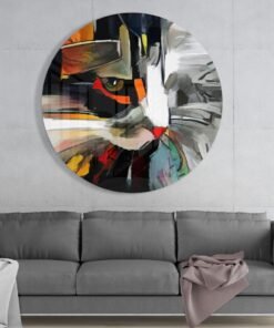 Alternative view of Abstracte kat Glasschilderij