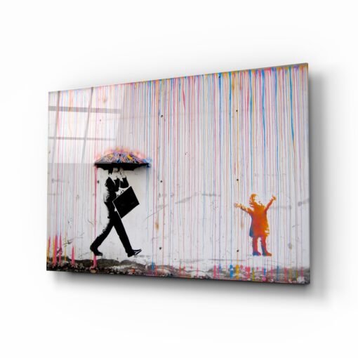 Kleurrijke Regen | Graffiti | Glasschilderij