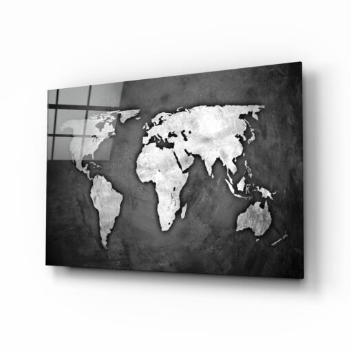 Wereldkaart | Glasschilderij
