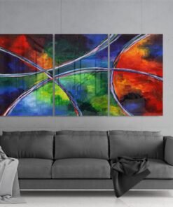 Abstracte Kleuren Glasschilderij