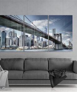 Manhattan Bridge Glasschilderij