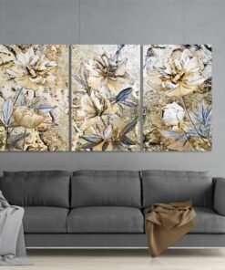 Abstract Bloemen Glasschilderij