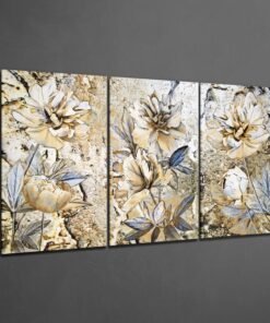 Alternative view of Abstract Bloemen Glasschilderij