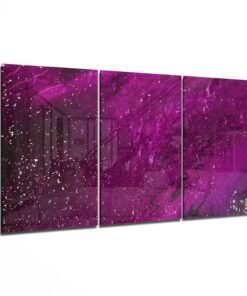 Abstract Fuchsia Glasschilderij