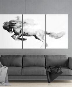 Paard Silhouet Glasschilderij