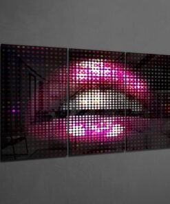 Alternative view of Roze Lippen Glasschilderij