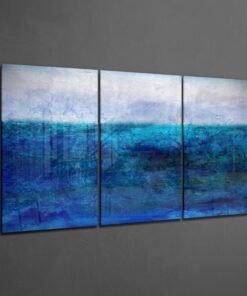 Alternative view of Abstract Blauw Glasschilderij