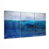 Abstract Blauw Glasschilderij