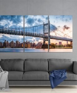 Manhattan Brug Glasschilderij