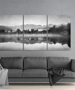 Mistig Meer Glasschilderij - Afbeelding 3