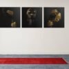 OLIVA 1031 drieluik schilderij black gold woman