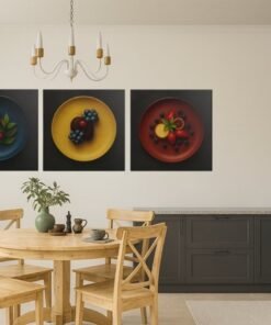 OLIVA 1035 drieluik schilderij fruit keuken b