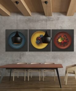 OLIVA 1035 drieluik schilderij fruit keuken d