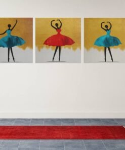 Drieluik Schilderij Ballerina Modern Art