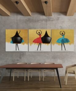 OLIVA 1038 drieluik schilderij ballerina modern art e