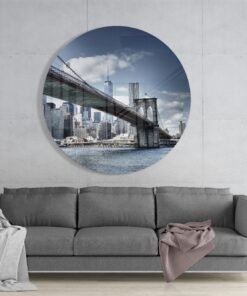 Alternative view of Brooklyn Bridge Glasschilderij