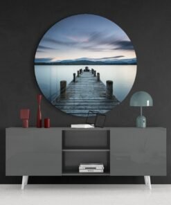 Houten Pier Glasschilderij