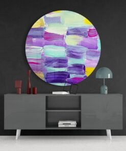 Abstract Kleuren Glasschilderij
