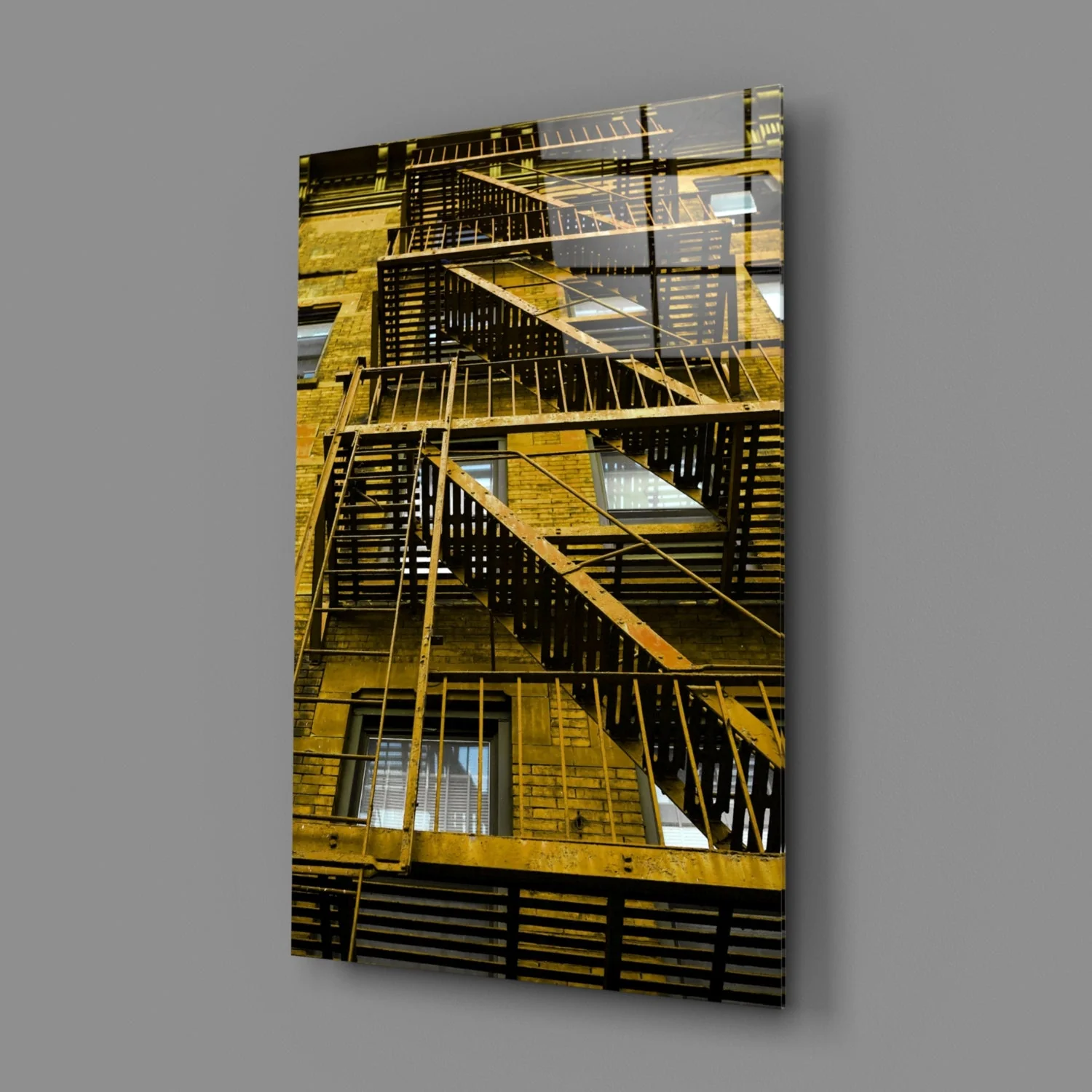 Gele Trappen Glasschilderij - Afbeelding 3