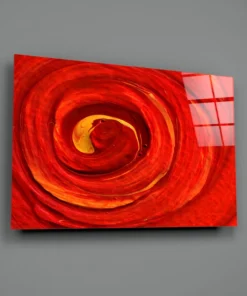 Rode Tornado Glasschilderij - Afbeelding 3