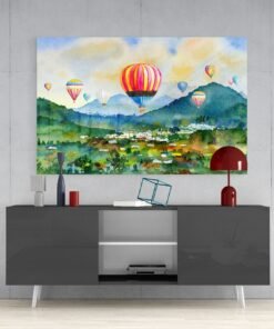 Glasschilderij Vliegende luchtballonen - Afbeelding 4