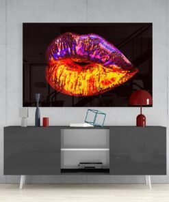 Glasschilderij Verleidelijke lippen
