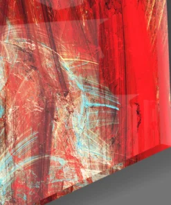 Alternative view of Abstract Geel Wit Glasschilderij