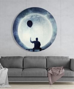 Alternative view of Volle Maan Glasschilderij