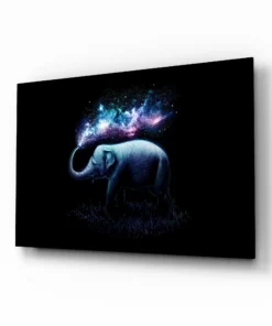 Glasschilderij olifant Galaxy Design