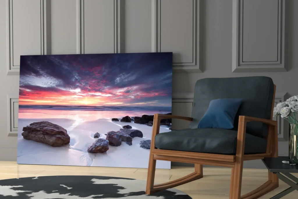 Zonsopkomst Op Zee Glasschilderij