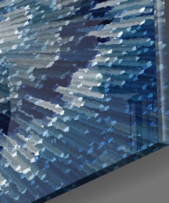 Alternative view of Abstract Blauw Glasschilderij