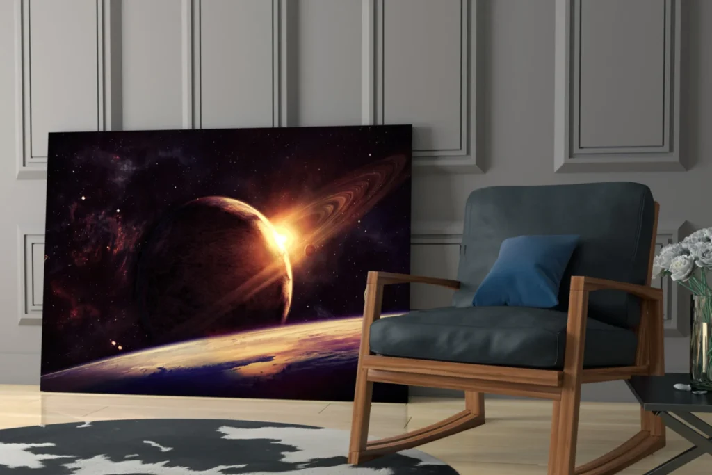 Ruimte Planeten Glasschilderij