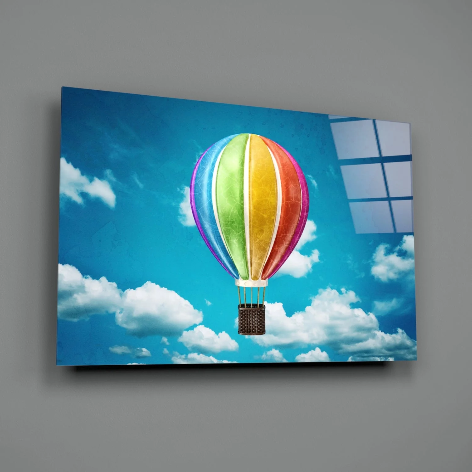Luchtballon Glasschilderij - Afbeelding 3