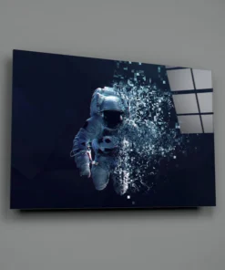 Astronaut Glasschilderij - Afbeelding 3