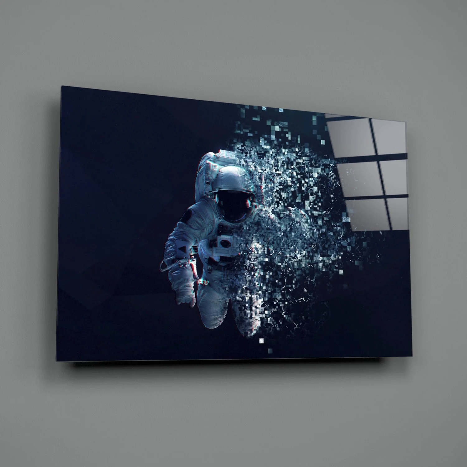 Astronaut Glasschilderij - Afbeelding 3