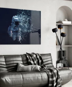 Astronaut Glasschilderij - Afbeelding 5