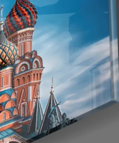 Alternative view of Rode Plein in Moskou Glasschilderij