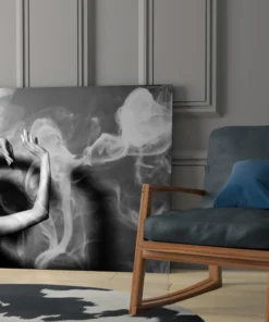 Naakte vrouw Glasschilderij