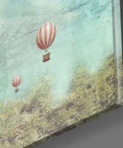 Alternative view of Luchtballonnen Glasschilderij