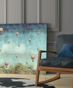 Luchtballonnen Glasschilderij