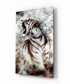 Dieren Tijger Glasschilderij