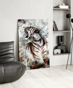 Dieren Tijger Glasschilderij