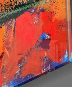 Alternative view of Abstract Oranje Glasschilderij