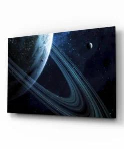 Planeet in De Ruimte Glasschilderij