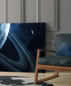 Planeet in De Ruimte Glasschilderij
