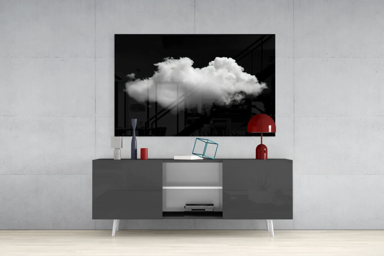 Wolk Glasschilderij - Afbeelding 6