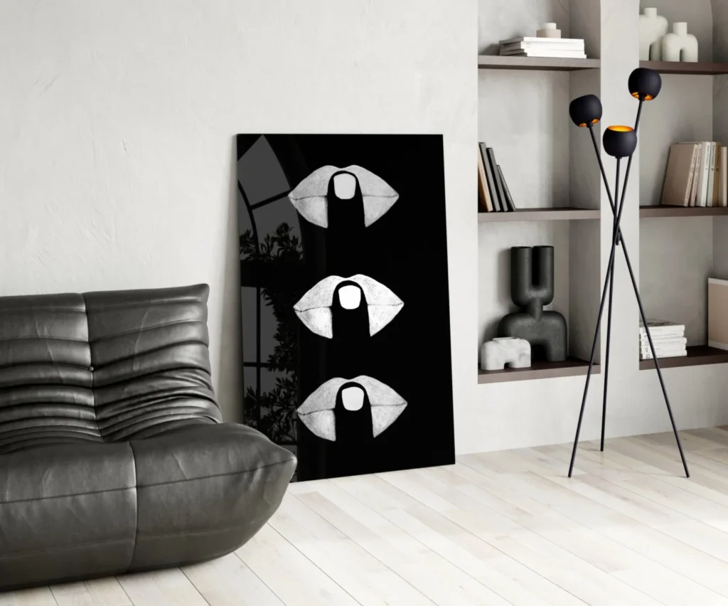 Lippen Glasschilderij
