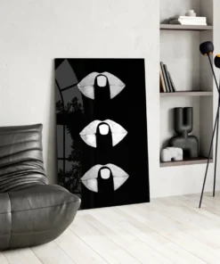 Lippen Glasschilderij