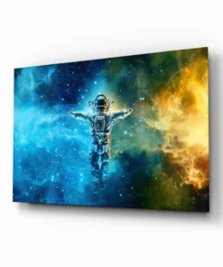Astronaut Glasschilderij