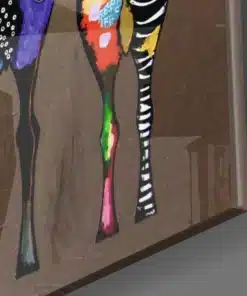 Alternative view of Kleurrijke Zebra's Glasschilderij